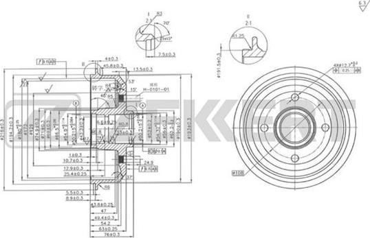 Zekkert BS-5571 - Tamburo freno autozon.pro