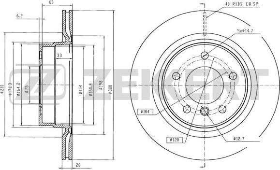 Zekkert BS-5609B - Discofreno autozon.pro