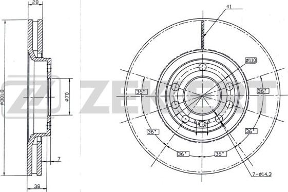 Zekkert BS-5605 - Discofreno autozon.pro