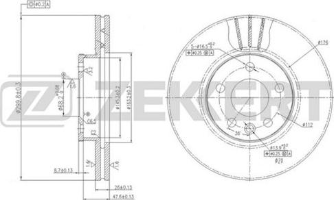 Zekkert BS-5612 - Discofreno autozon.pro