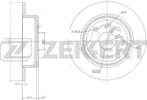 Zekkert BS-5684 - Discofreno autozon.pro