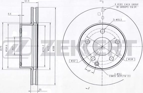 Zekkert BS-5639 - Discofreno autozon.pro