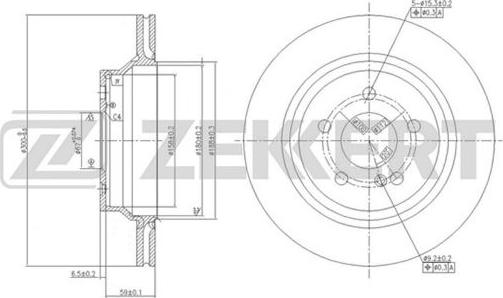 Zekkert BS-5633 - Discofreno autozon.pro