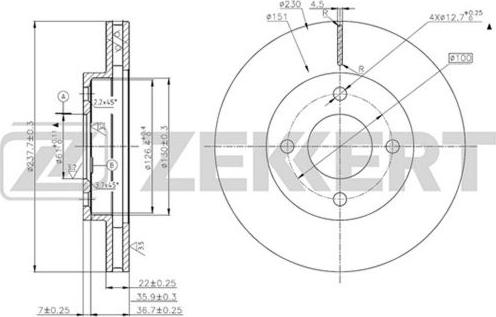 Zekkert BS-5629 - Discofreno autozon.pro