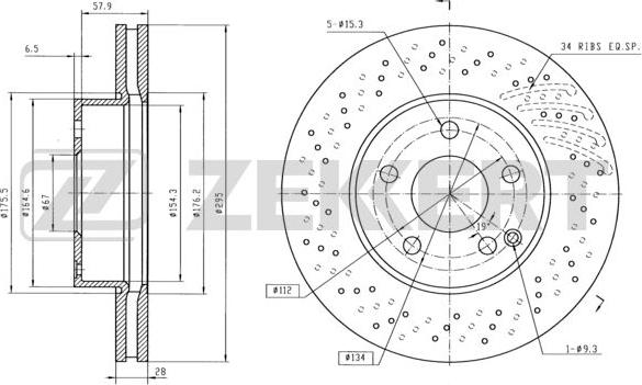 Zekkert BS-5625B - Discofreno autozon.pro