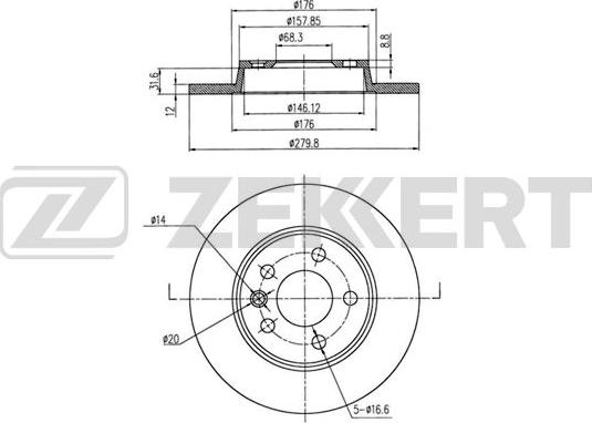 Zekkert BS-5094B - Discofreno autozon.pro