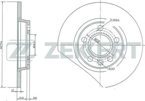 Zekkert BS-5094 - Discofreno autozon.pro