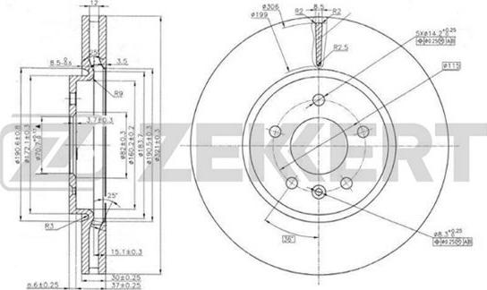 Zekkert BS-5049 - Discofreno autozon.pro