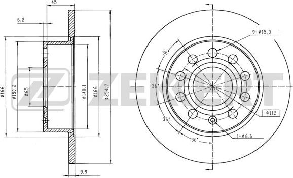 Zekkert BS-5044B - Discofreno autozon.pro