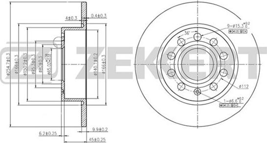 Zekkert BS-5044 - Discofreno autozon.pro