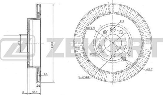 Zekkert BS-5046 - Discofreno autozon.pro