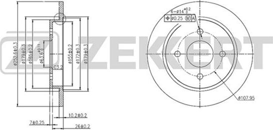 Zekkert BS-5040 - Discofreno autozon.pro