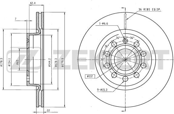 Zekkert BS-5041B - Discofreno autozon.pro