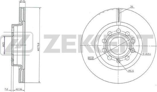 Zekkert BS-5041 - Discofreno autozon.pro