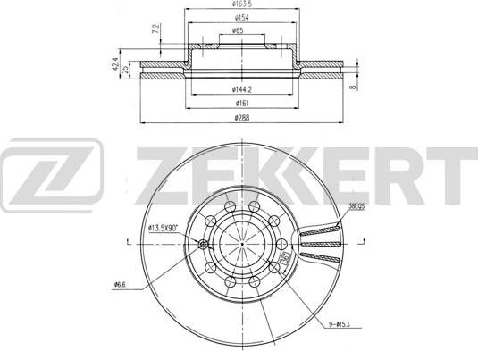 Zekkert BS-5043B - Discofreno autozon.pro