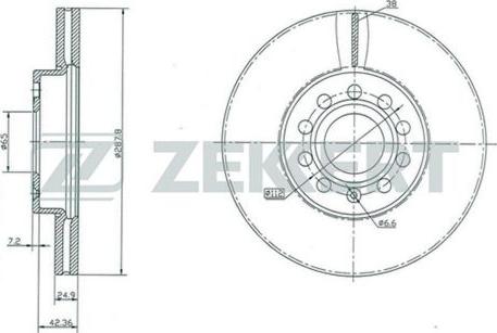 Zekkert BS-5043 - Discofreno autozon.pro