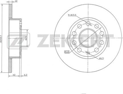 Zekkert BS-5042 - Discofreno autozon.pro