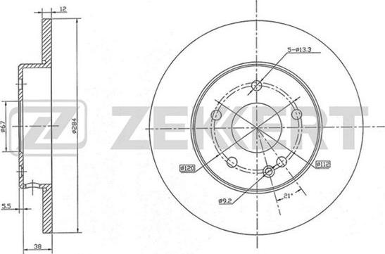 Zekkert BS-5059 - Discofreno autozon.pro