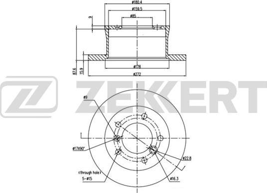 Zekkert BS-5054B - Discofreno autozon.pro