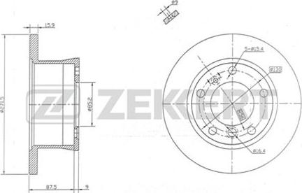 Zekkert BS-5054 - Discofreno autozon.pro