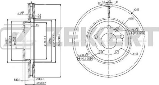 Zekkert BS-5050 - Discofreno autozon.pro