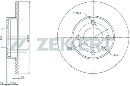 Zekkert BS-5068 - Discofreno autozon.pro