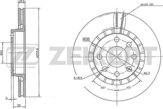 Zekkert BS-5063 - Discofreno autozon.pro