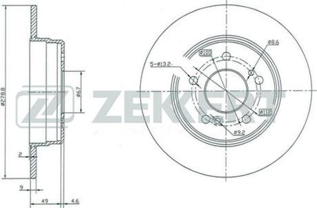 Zekkert BS-5062 - Discofreno autozon.pro