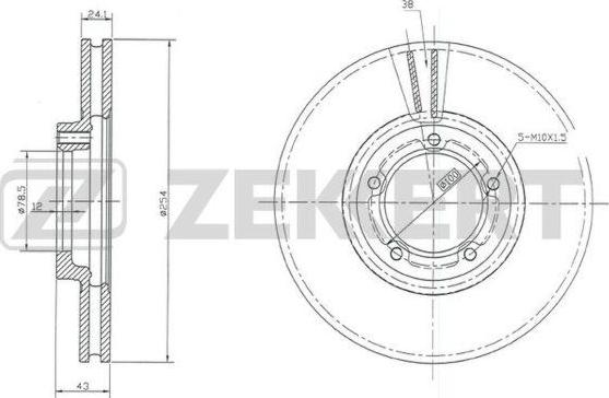 Zekkert BS-5067 - Discofreno autozon.pro