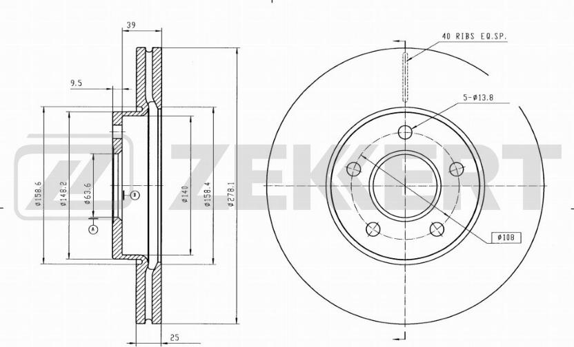 Zekkert BS-5005B - Discofreno autozon.pro