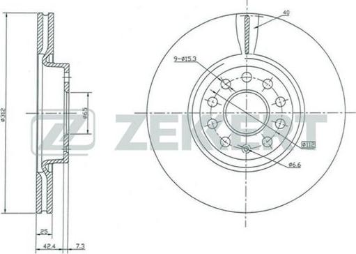 Zekkert BS-5016 - Discofreno autozon.pro