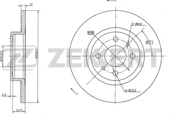 Zekkert BS-5010 - Discofreno autozon.pro