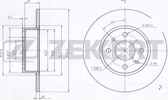 Zekkert BS-5013 - Discofreno autozon.pro