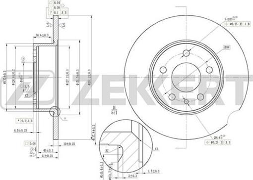 Zekkert BS-5012 - Discofreno autozon.pro