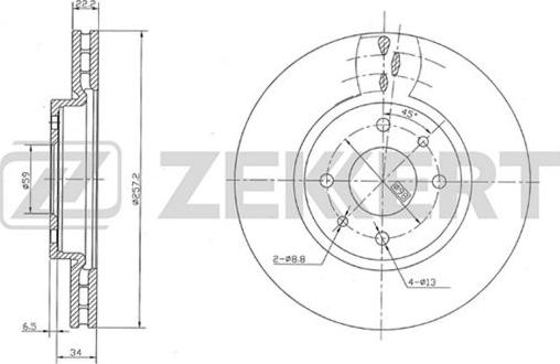 Zekkert BS-5086 - Discofreno autozon.pro