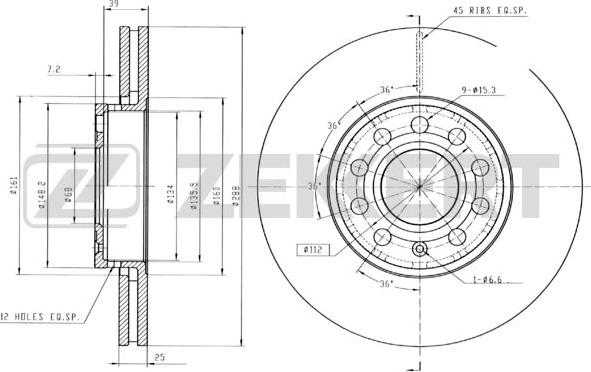 Zekkert BS-5083B - Discofreno autozon.pro