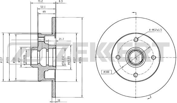 Zekkert BS-5087BZ - Discofreno autozon.pro