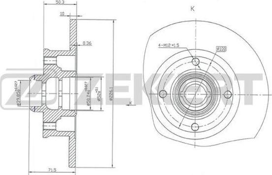 Zekkert BS-5087 - Discofreno autozon.pro