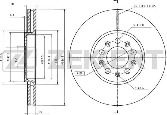 Zekkert BS-5030B - Discofreno autozon.pro