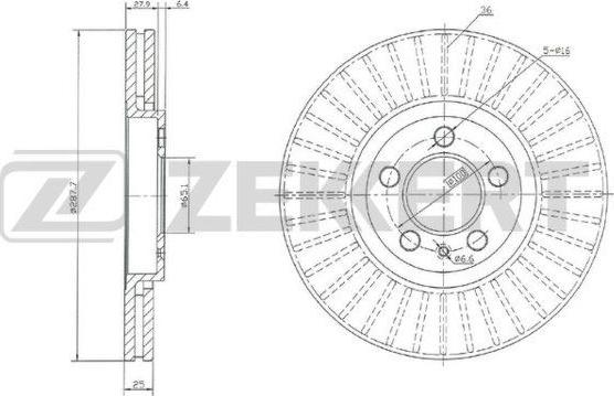 Zekkert BS-5030 - Discofreno autozon.pro