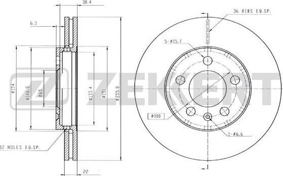 Zekkert BS-5031B - Discofreno autozon.pro