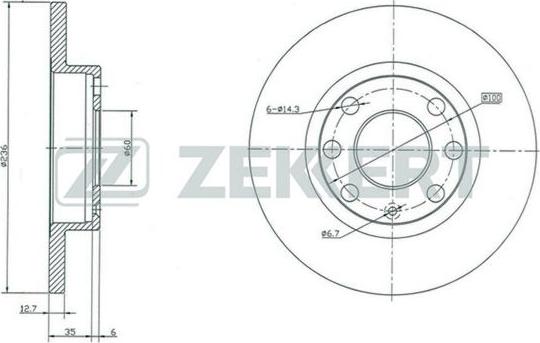 Zekkert BS-5033 - Discofreno autozon.pro