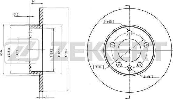 Zekkert BS-5032B - Discofreno autozon.pro