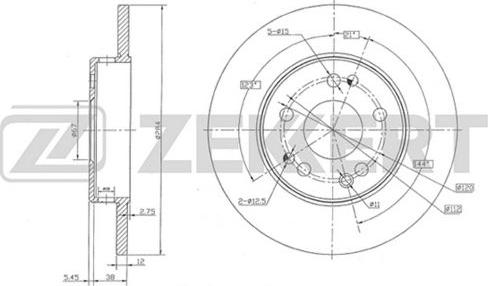 Zekkert BS-5026 - Discofreno autozon.pro