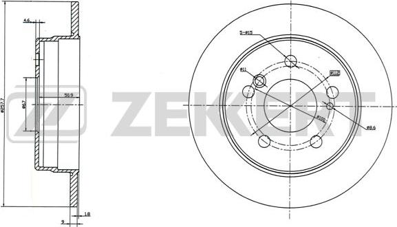 Zekkert BS-5020 - Discofreno autozon.pro