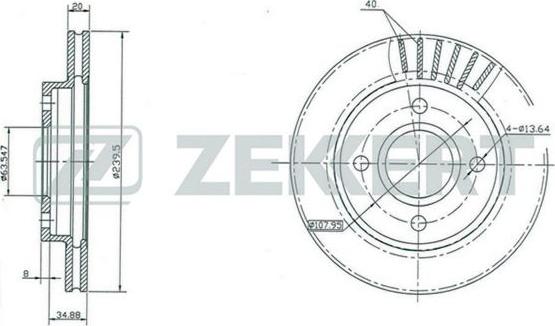 Zekkert BS-5021 - Discofreno autozon.pro