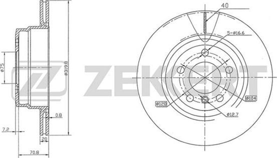 Zekkert BS-5073 - Discofreno autozon.pro