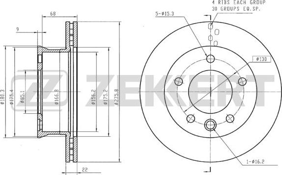 Zekkert BS-5199B - Discofreno autozon.pro