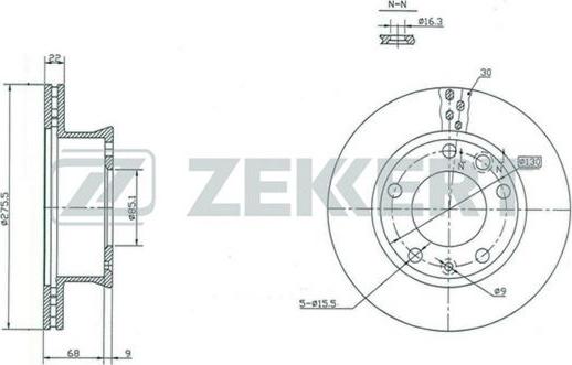 Zekkert BS-5199 - Discofreno autozon.pro