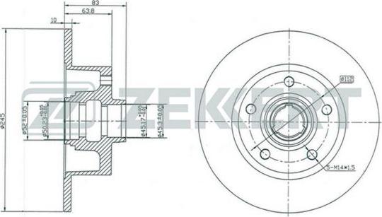 Zekkert BS-5194 - Discofreno autozon.pro